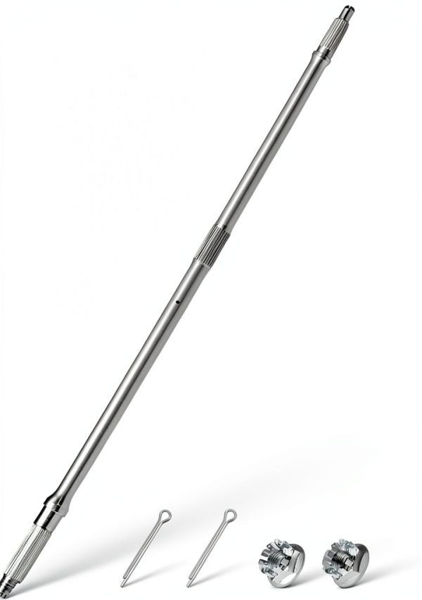 zozoye Chrome Rear Axle Wheel Shaft for Honda Rubicon-0
