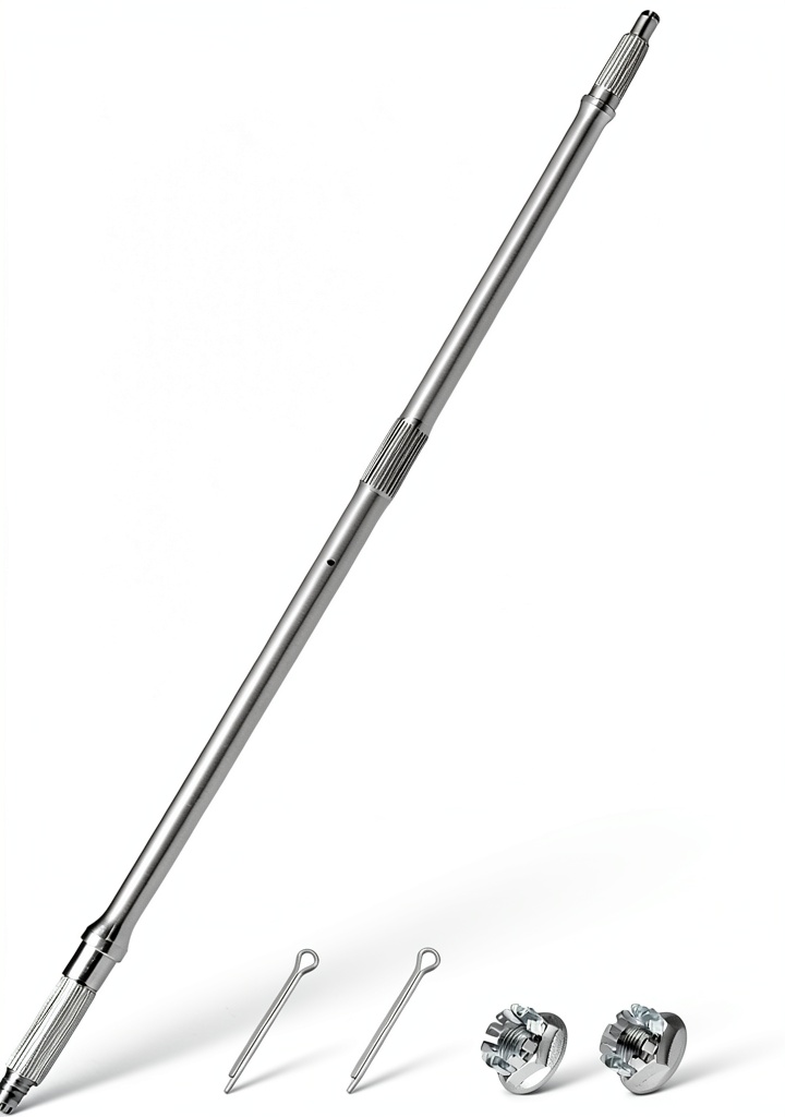zozoye Chrome Rear Axle Wheel Shaft close-up