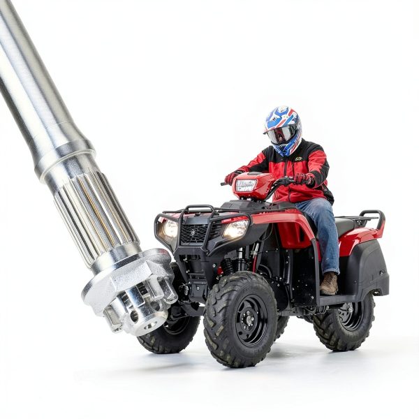 zozoye Chrome Rear Axle Wheel Shaft for Honda Rubicon-2