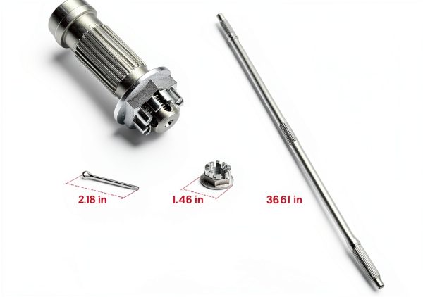zozoye Chrome Rear Axle Wheel Shaft for Honda Rubicon-6