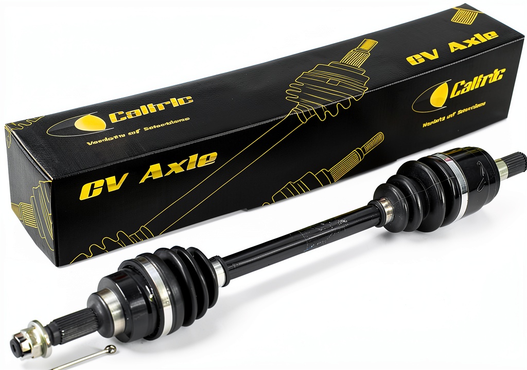 Caltric axle installed on a Honda TRX500 in a rugged trail setting