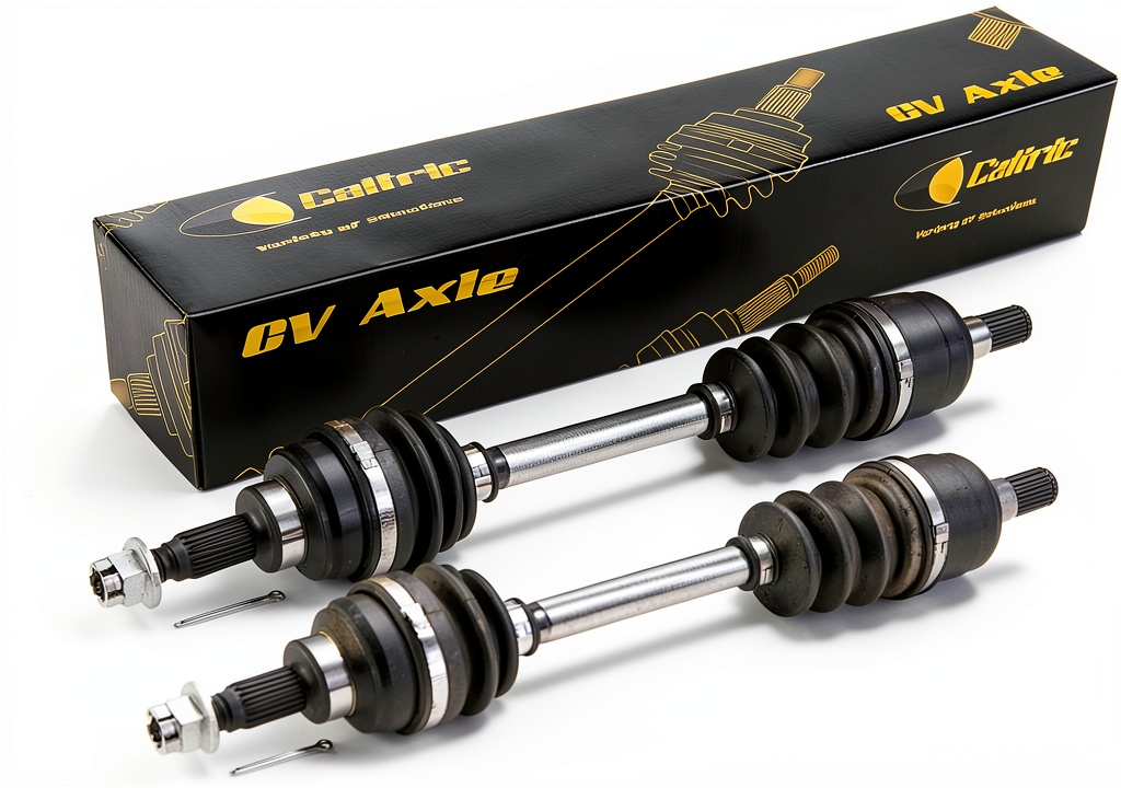 Caltric drive shaft installed on a Honda TRX300FW in a muddy trail