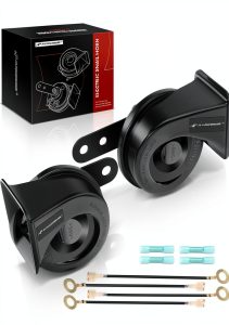 12V Electric Horn A-Premium Black Metal ABS Design-0