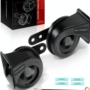 12V Electric Horn A-Premium Black Metal ABS Design-0