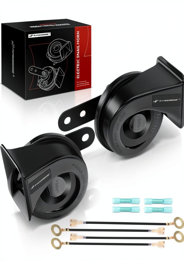 12V Electric Horn A-Premium Black Metal ABS Design-0