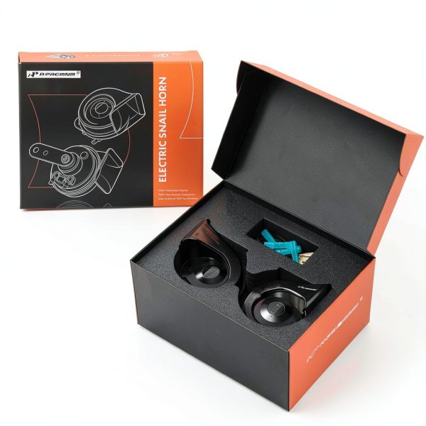 12V Electric Horn A-Premium Black Metal ABS Design-1