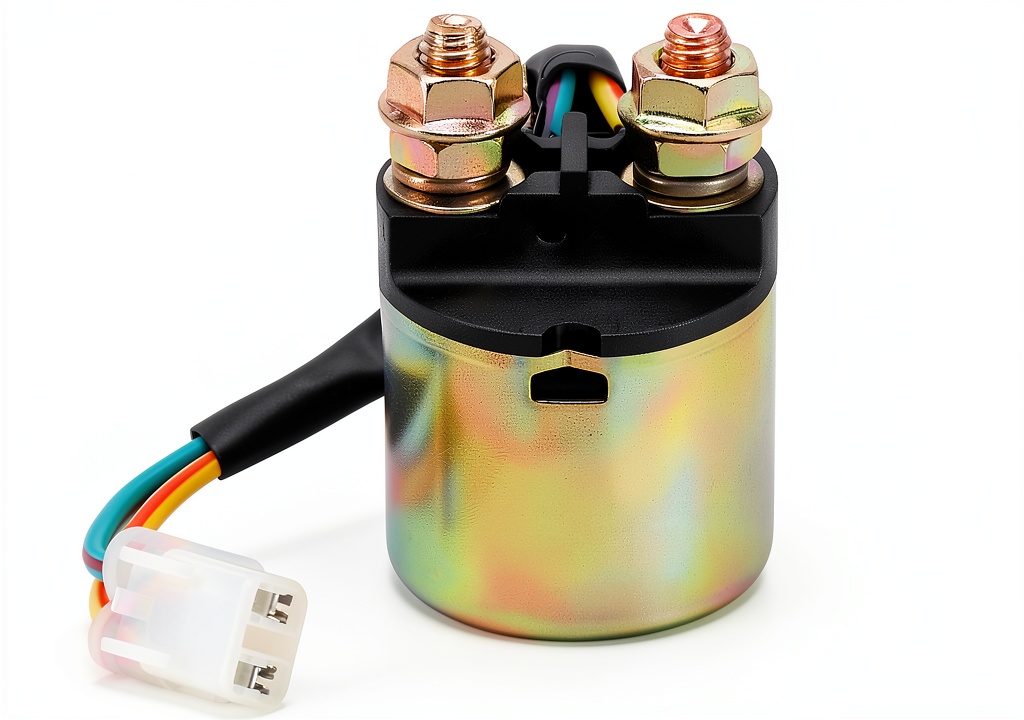 Kabing starter relay installed in a Honda ATV engine compartment