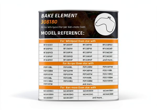 Oven Bake Element WP308180 2600W 240V Stainless Steel by AMI PARTS-6